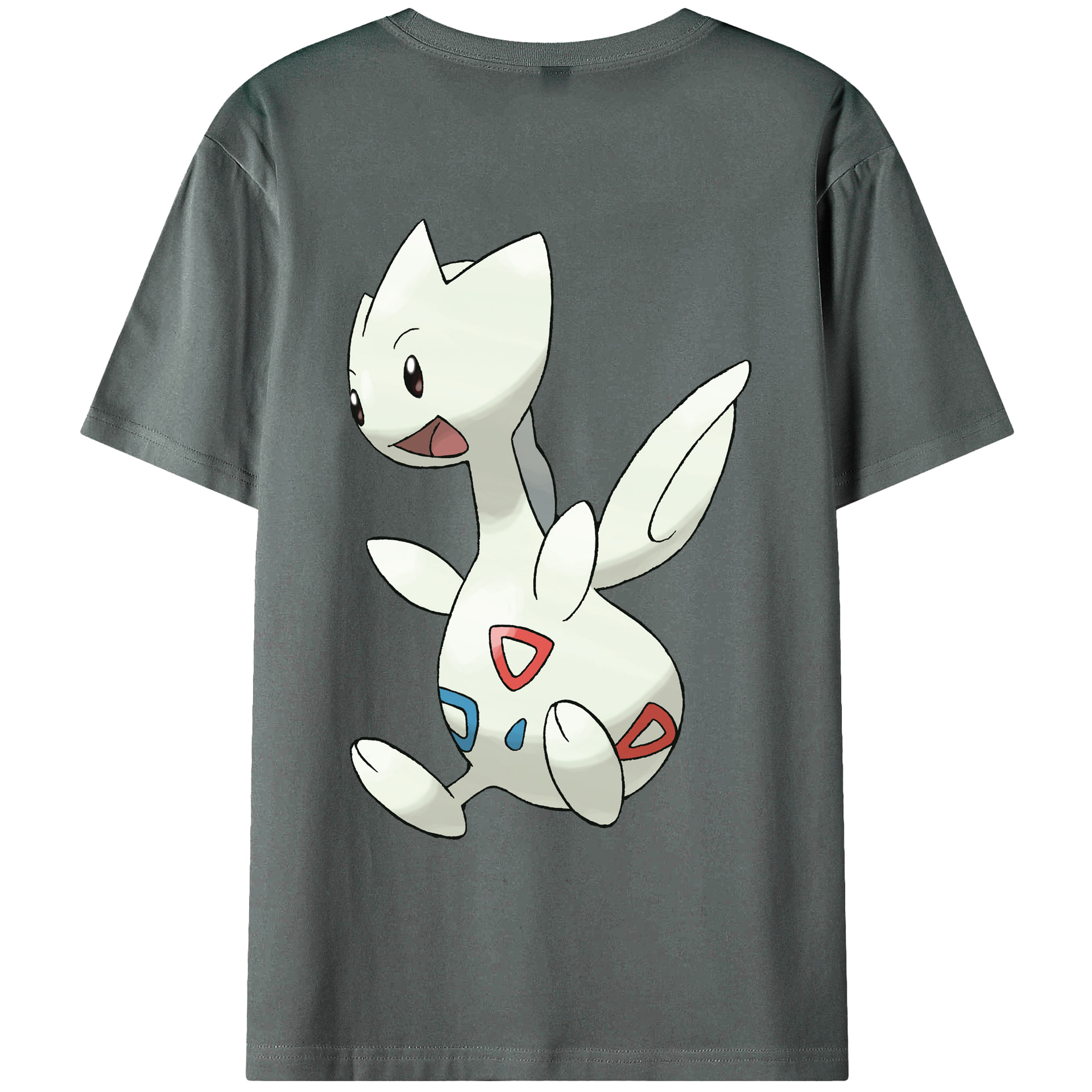 （画像用） ポケットモンスター Pokémon 綿100％ メンズ半袖Tシャツ（バックプリント） 通気性